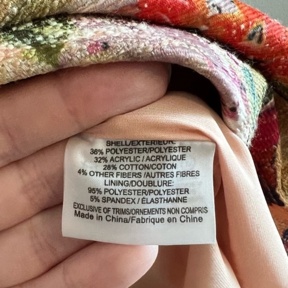 Tory Burch Kaley Floral Tweed Dress size 8 - Picture 9 of 16